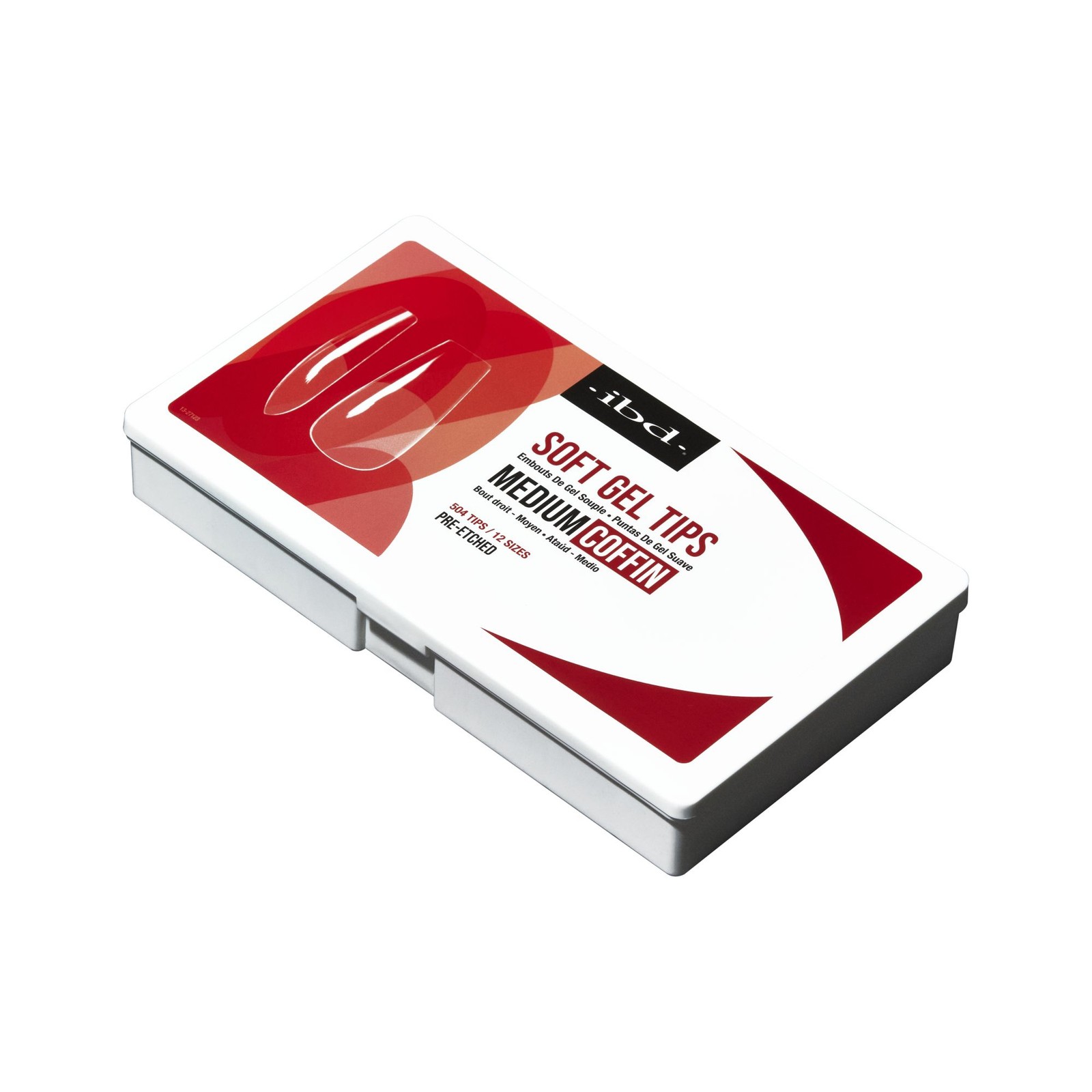 IBD Clear Soft Gel Tips – Medium Coffin, 504 ct.
