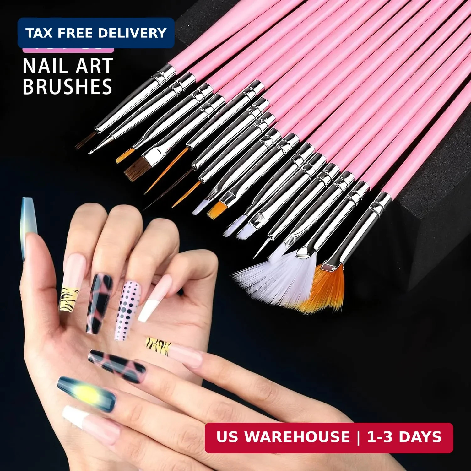 Teenitor 4 Boxes Nail Charms and Gems Set, Nail Rhinestones Nail Kit with Nail A