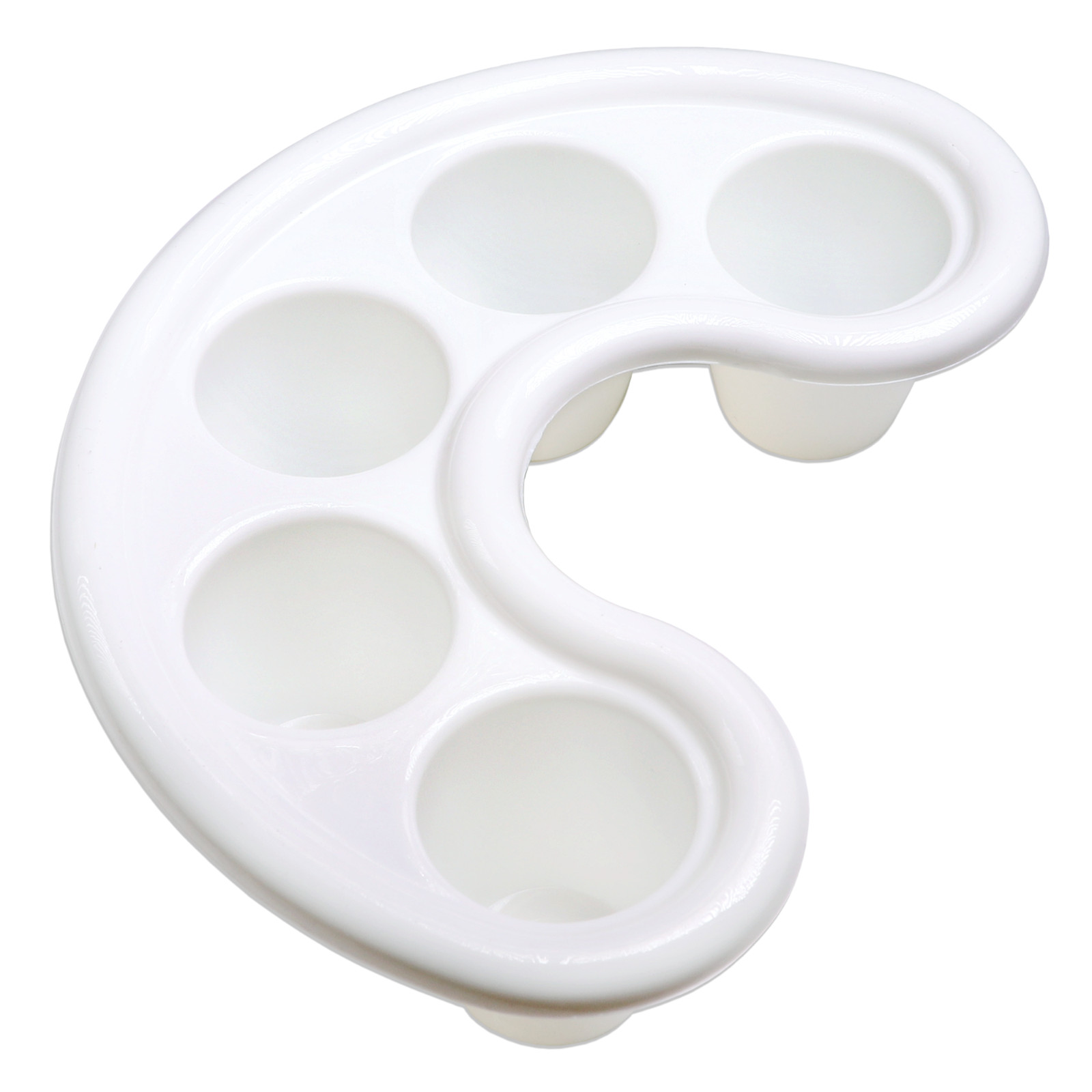 Beauticom Manicure Bowl Nail Art Hand Soak Treatment Tray White – 5 Finger Slots