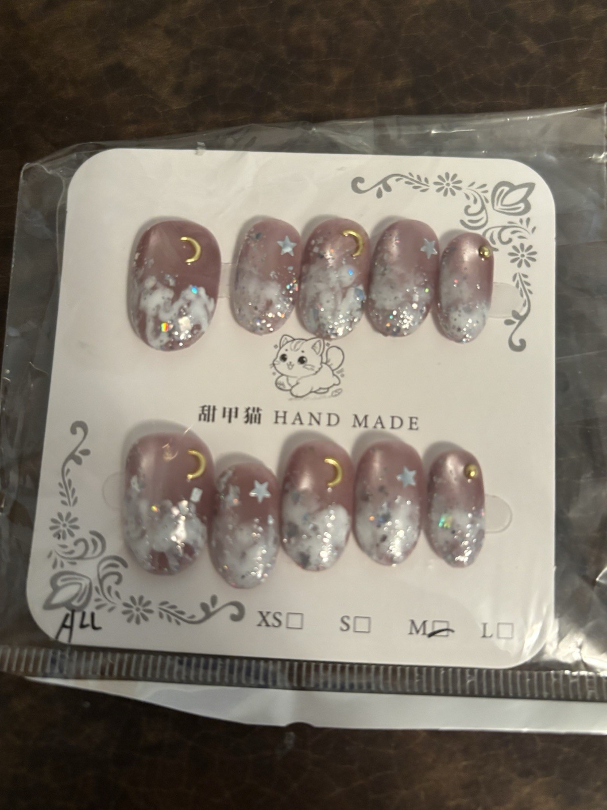 Homemade Assorted Size Medium Press On Nail Lot