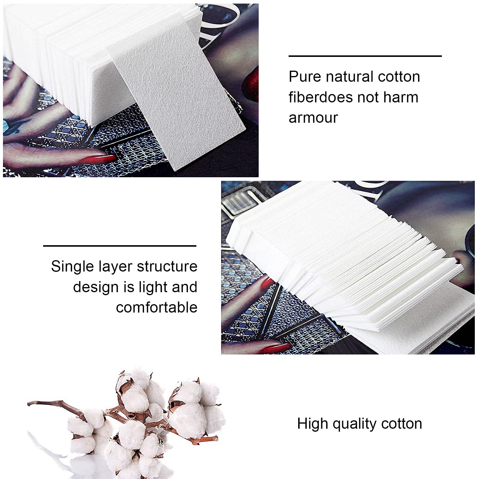 1000Pcs Nail Cotton Pads,1pcs Push Down Pump Dispenser Bottle For Nail