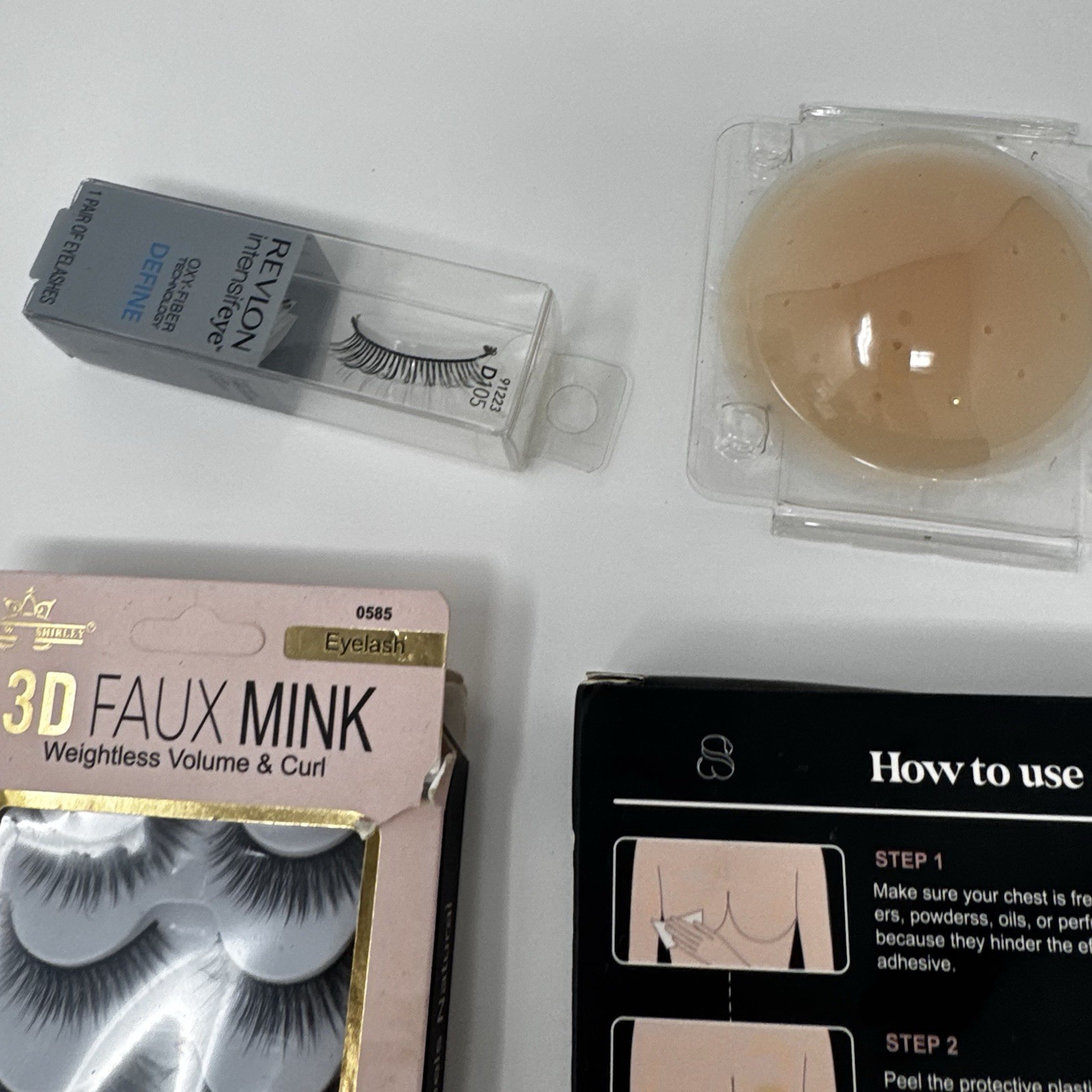 26 Pack Press On Nails Bundle w/ 2 XXL Sets + FREE Lashes & Silicone Bra Pads