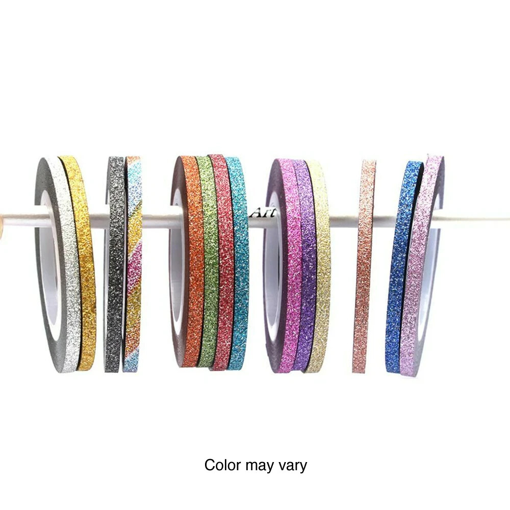 Winstonia 21 Pcs Nail Art Striping Tape Lines Tip Decorations Matte Glittery DIY