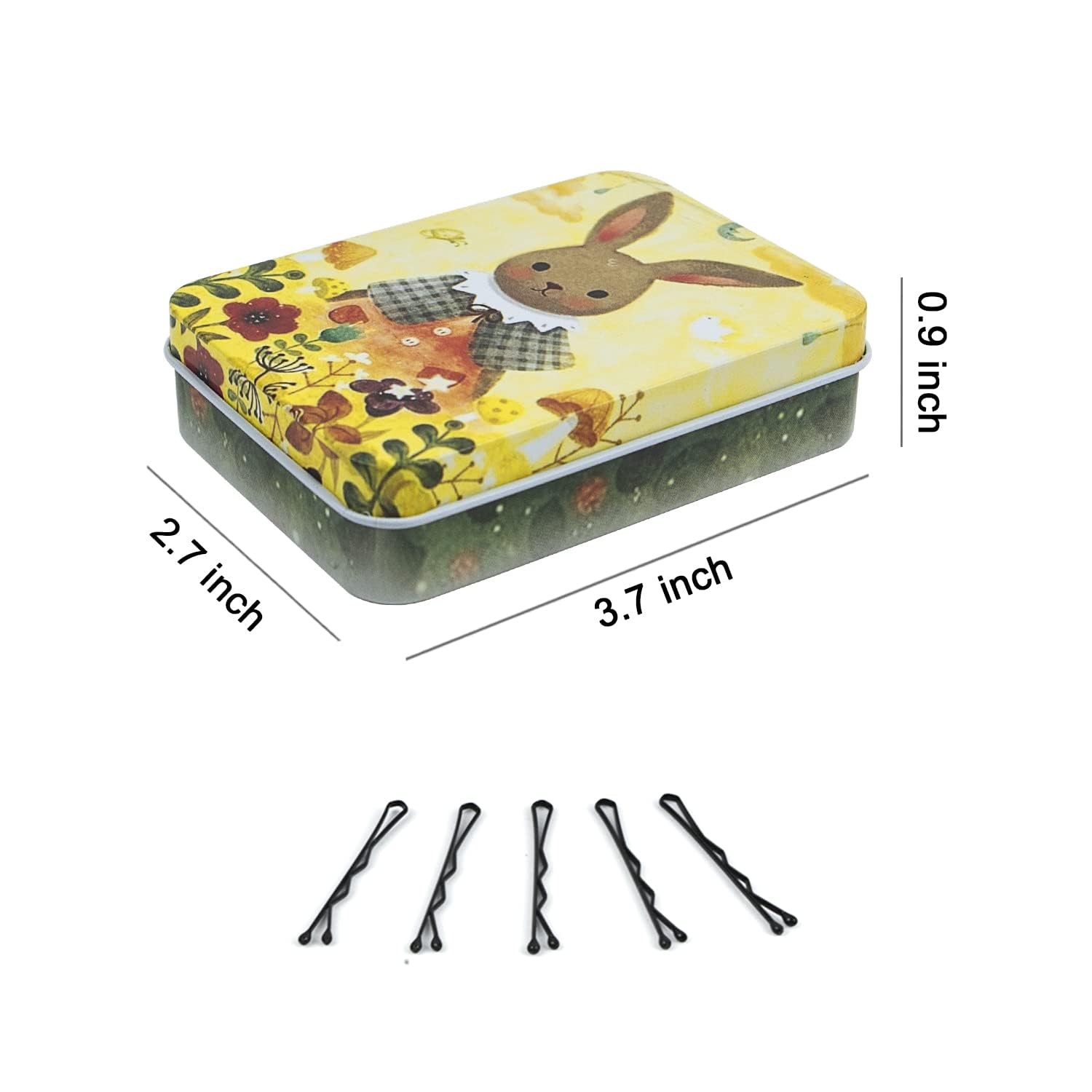 Mini Bobby Pins Black with Cute Case, 200 CT 1 Count (Pack of 200),