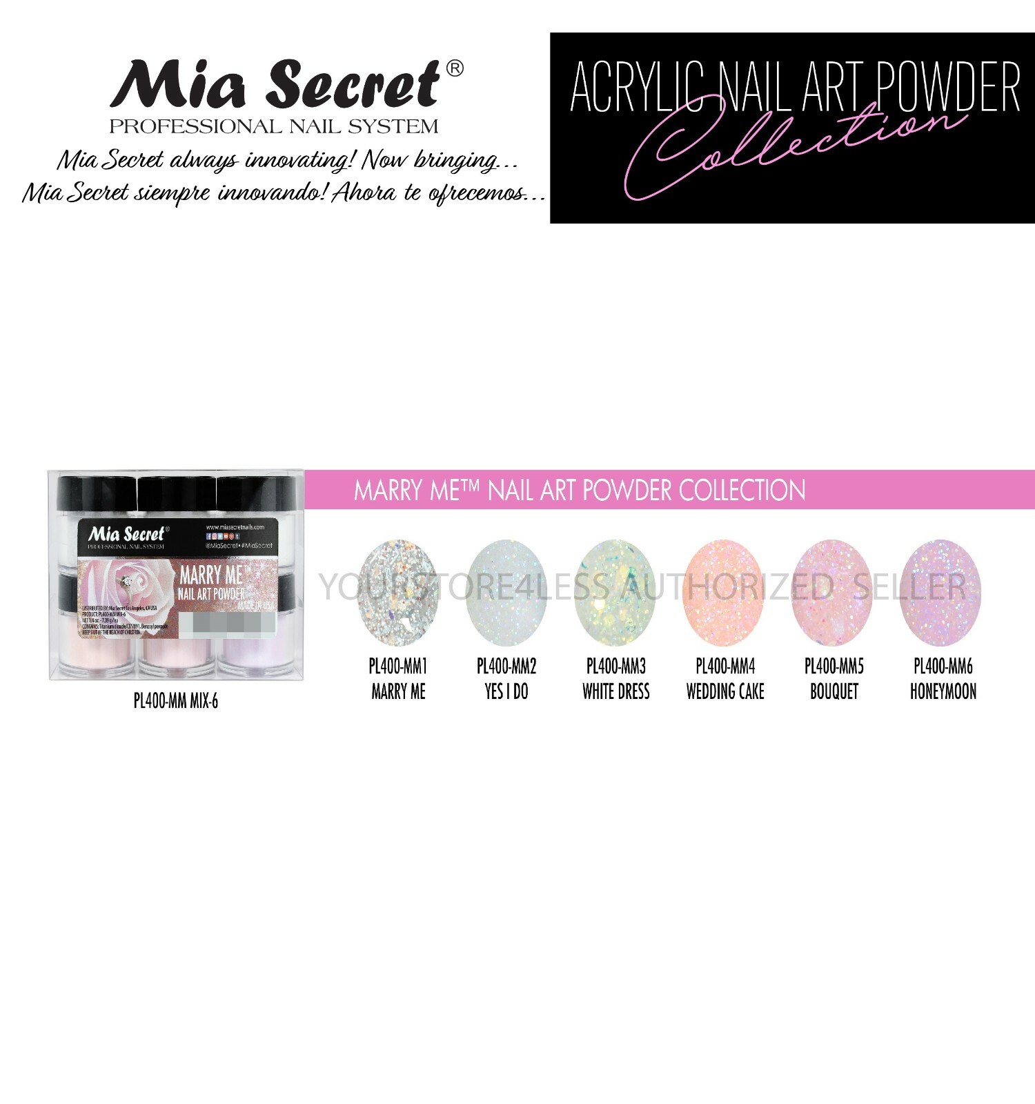 Mia Secret Polymer MARRY ME 6 pcs Acrylic COLLECTION
