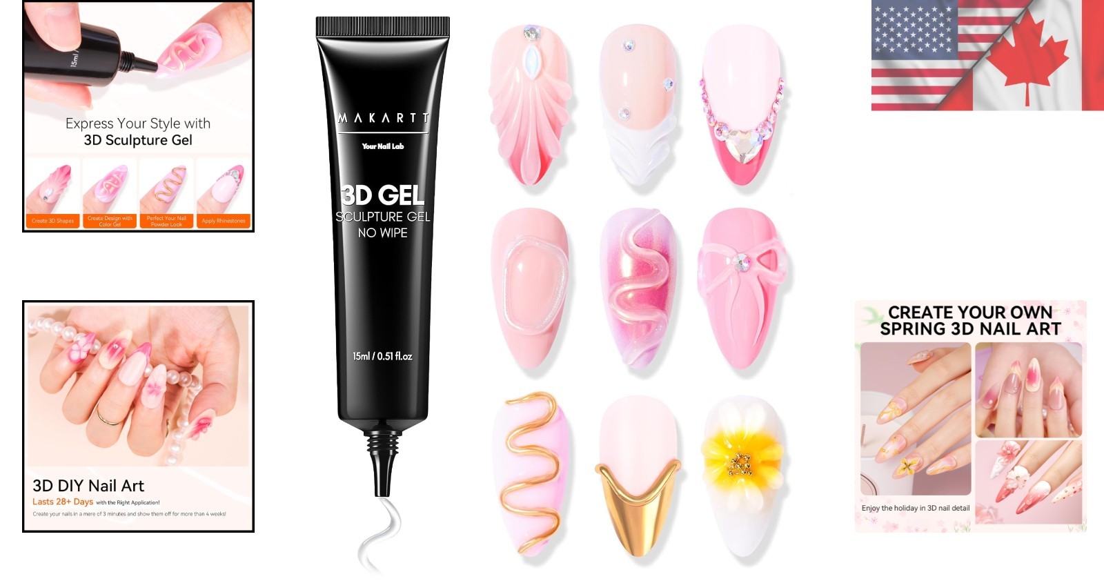 High Viscosity 3D Nail Art Gel – Precision Application for Long-Lasting Designs