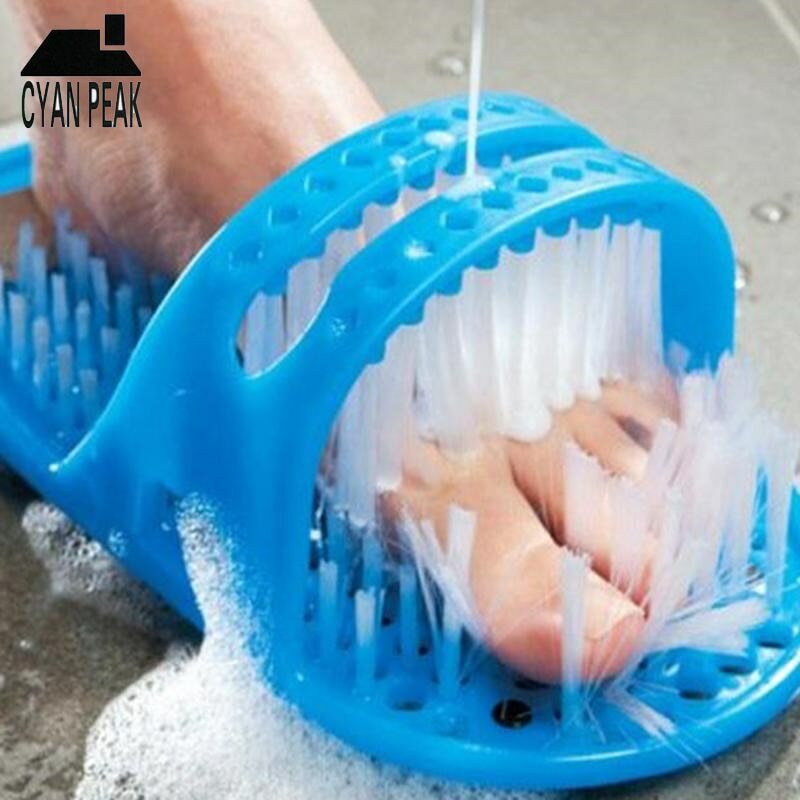 1PC Foot Scrubber Massage Brush Plastic Bath Shoe Shower Massager Slippers Bath