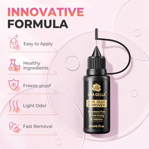 20ml*2PCS Nail Glue Remover for Press on, Multi Nail Glue Remover 2ps