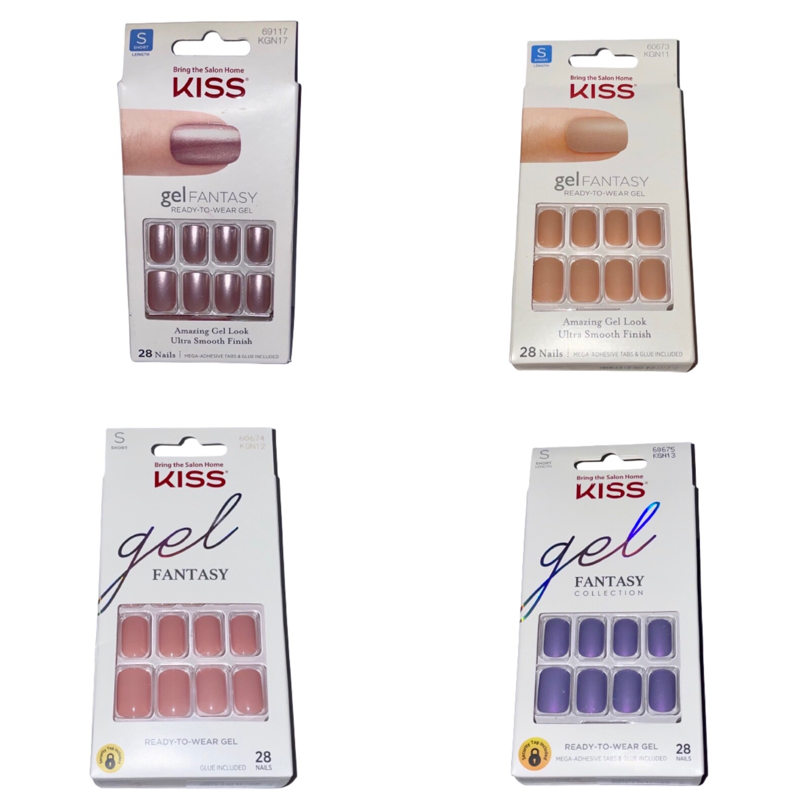 Kiss Gel Fantasy & Salon Color Short Length Glue-On Nails‼️Added New Colors‼️