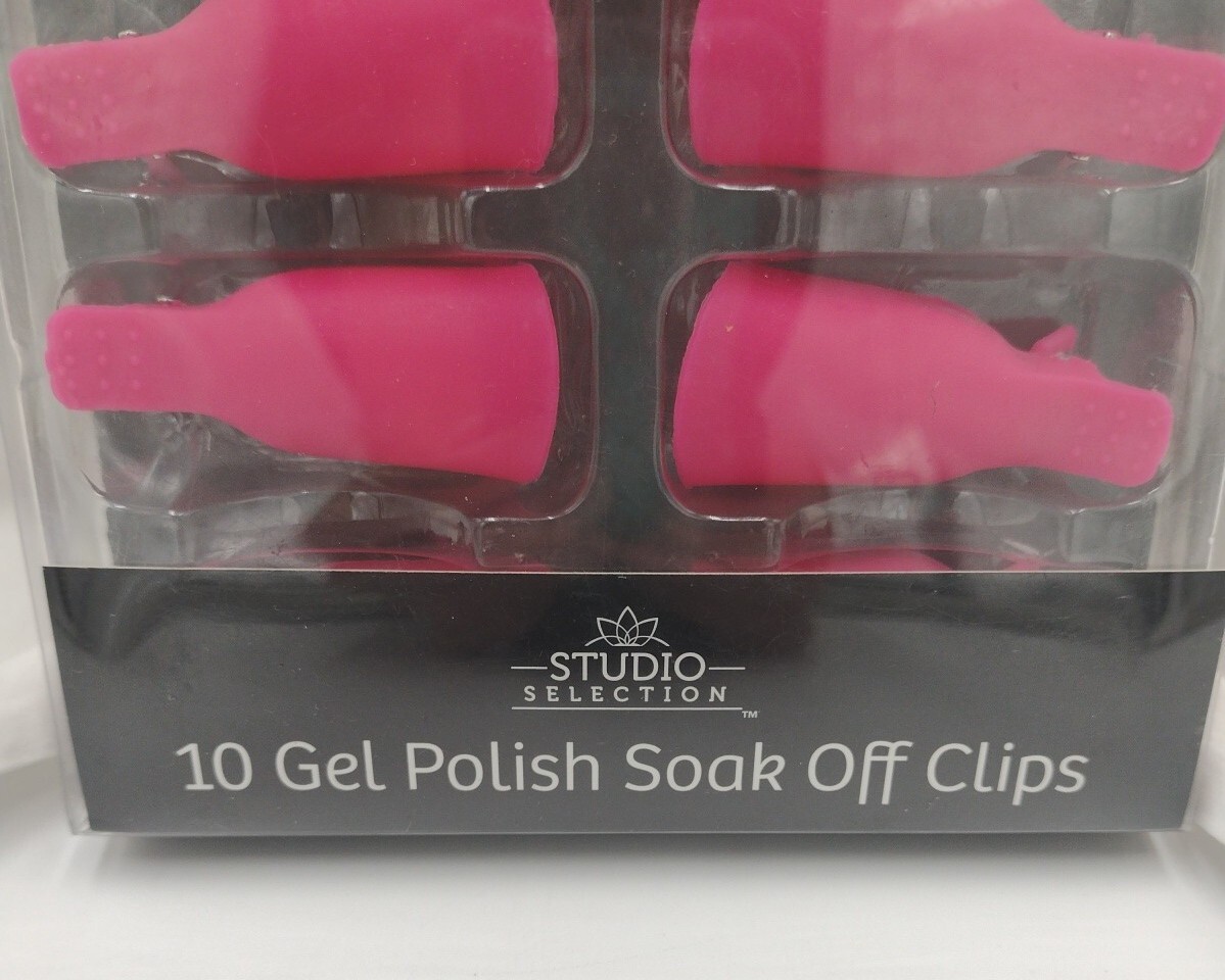Studio Selection 10 Pink Gel Polish Soak Off Clips