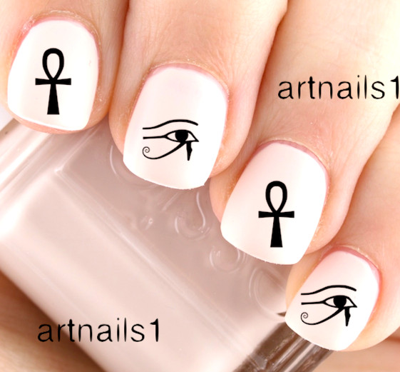 Egyptian Nail Art Goth Stickers Cosplay Eye Witch Wicca Salon Decals Polish Mani