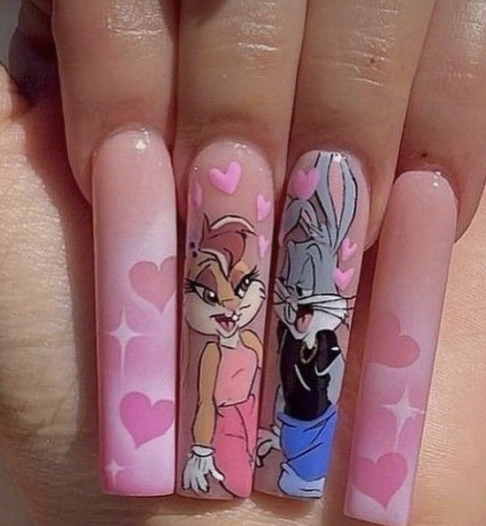 Loony Tunes Cartoon Party Nail Water Transfer Decal Sticker Nail Wraps DIY Kit