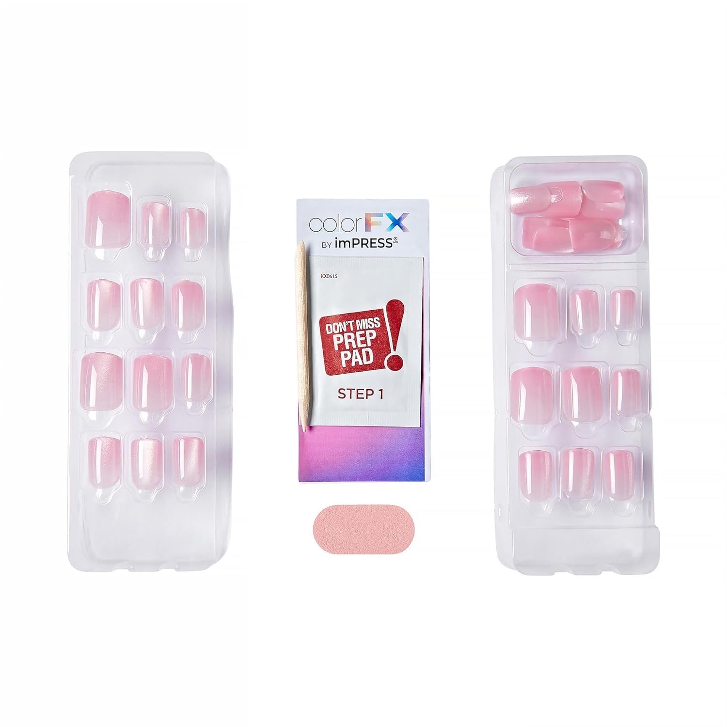 Squoval Press On Nails by KISS: Cherished Pink – Easy, Stylish, Up to 10 Days