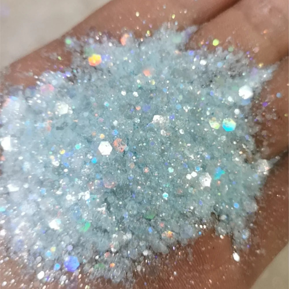 50grams Nail Diamond Glitter Sequins 21color White Symphony