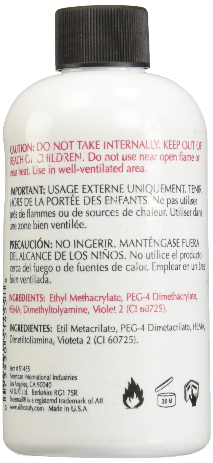 Supernail Nail Liquid, 8 Fluid Ounce 8 Fl Oz (Pack of 1)