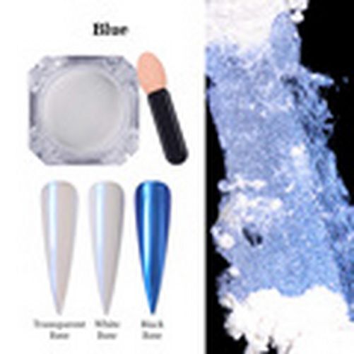 Mirror Glitter Nail Chrome Pigment Dust Power Pearl White Rubbing Powder Glitter