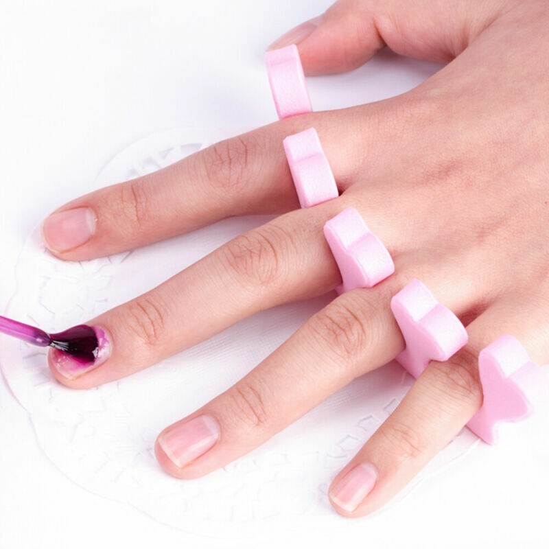 100pc Soft Foam Sponge Toe Separators Finger Dividers Nail Art Manicure Pedicure