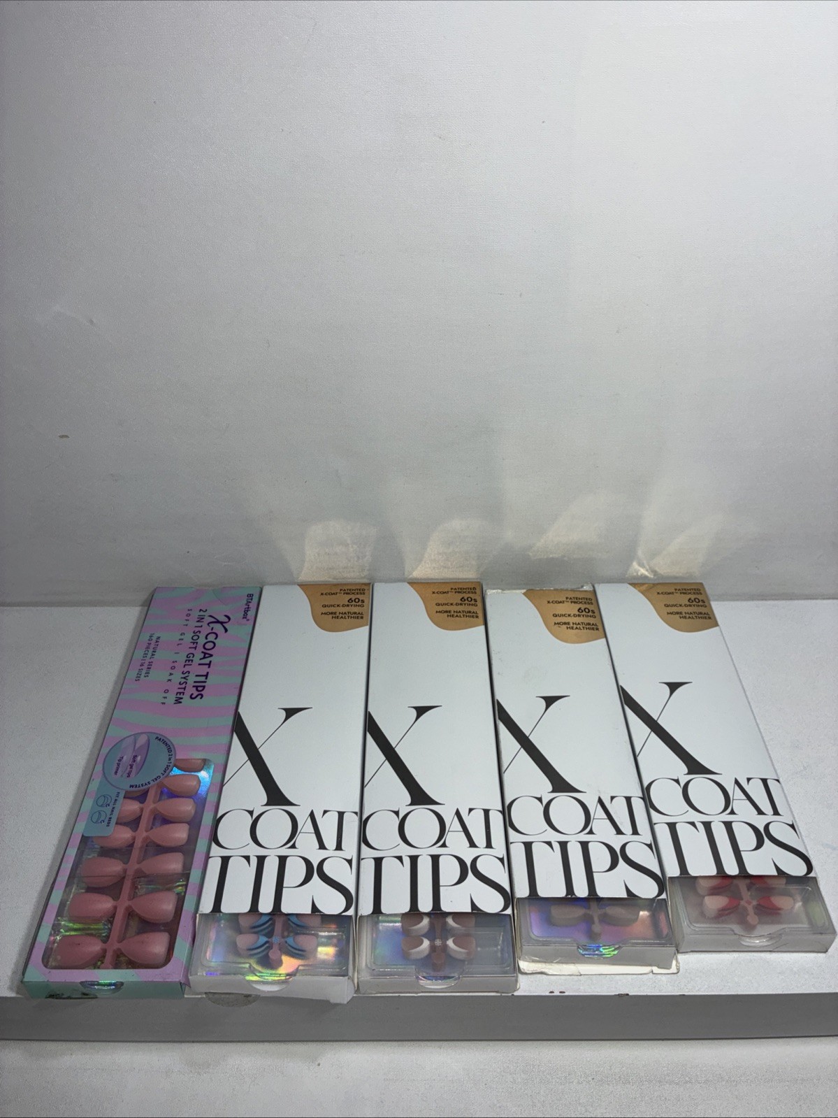 5 New BTARTBOX Press On Nails, Almond, Various Colors See Photos
