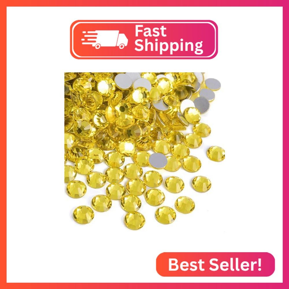 Blinginbox 1440Pieces SS10/2.7-2.9mm Flat Back Crystal Rhinestones Round Gems fo