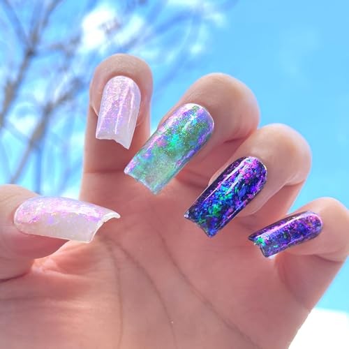 Unicorn Chameleon Flake, Aurora Unichrome Mermaid Iridescent Mystical Forest