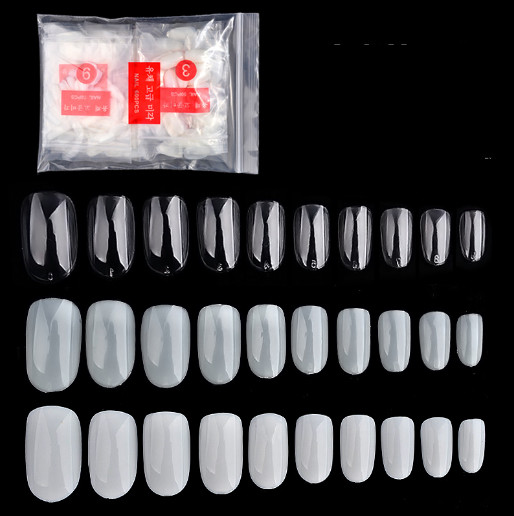 500PCS Oval Acrylic false Nail Fake Decorations Stickers Beauty Tool