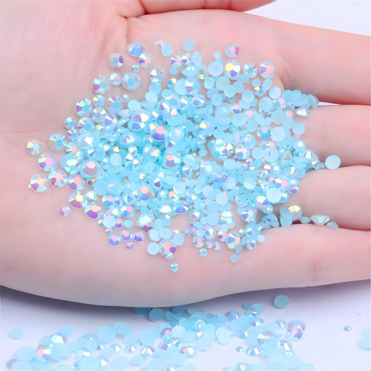 Flatback Rhinestones round Gems for Nails Art and Crafts 4000Pcs SS6 2Mm AB Crys