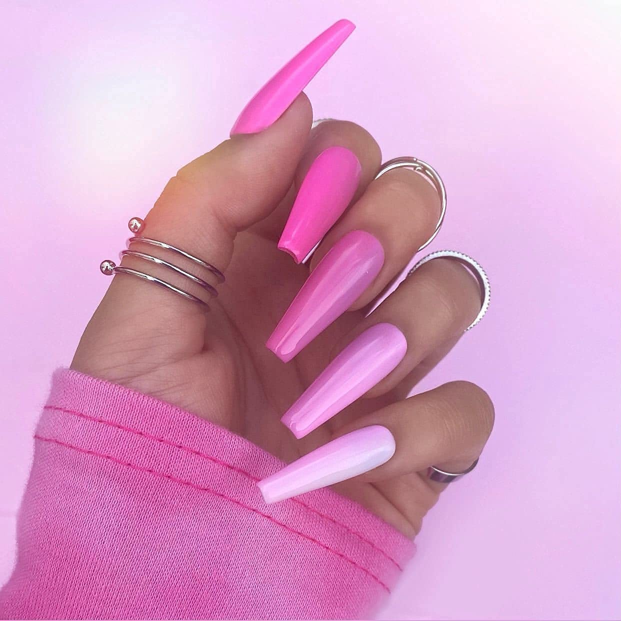 Long Fake Nails – Clear Acrylic Coffin Shaped Ballerina Nails Tips 500pcs Ful…