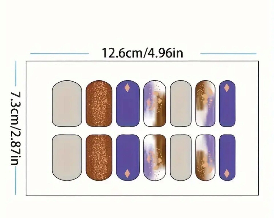 semi cured gel nail stickers Strips Matte French Style For UV Lamp