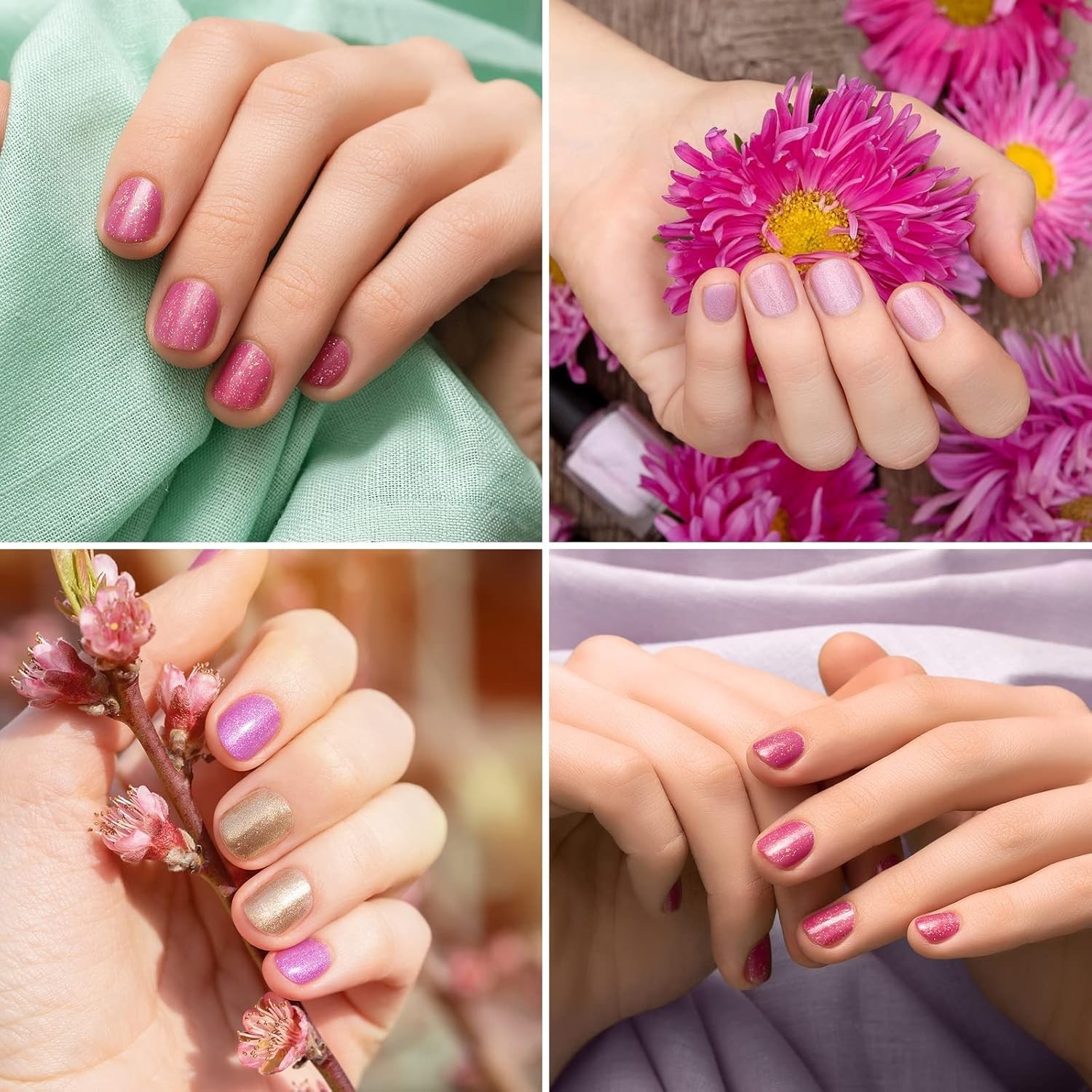 All-In-One Acrylic Nail Kit – No UV Lamp, Perfect for Beginners with 12 Glitters