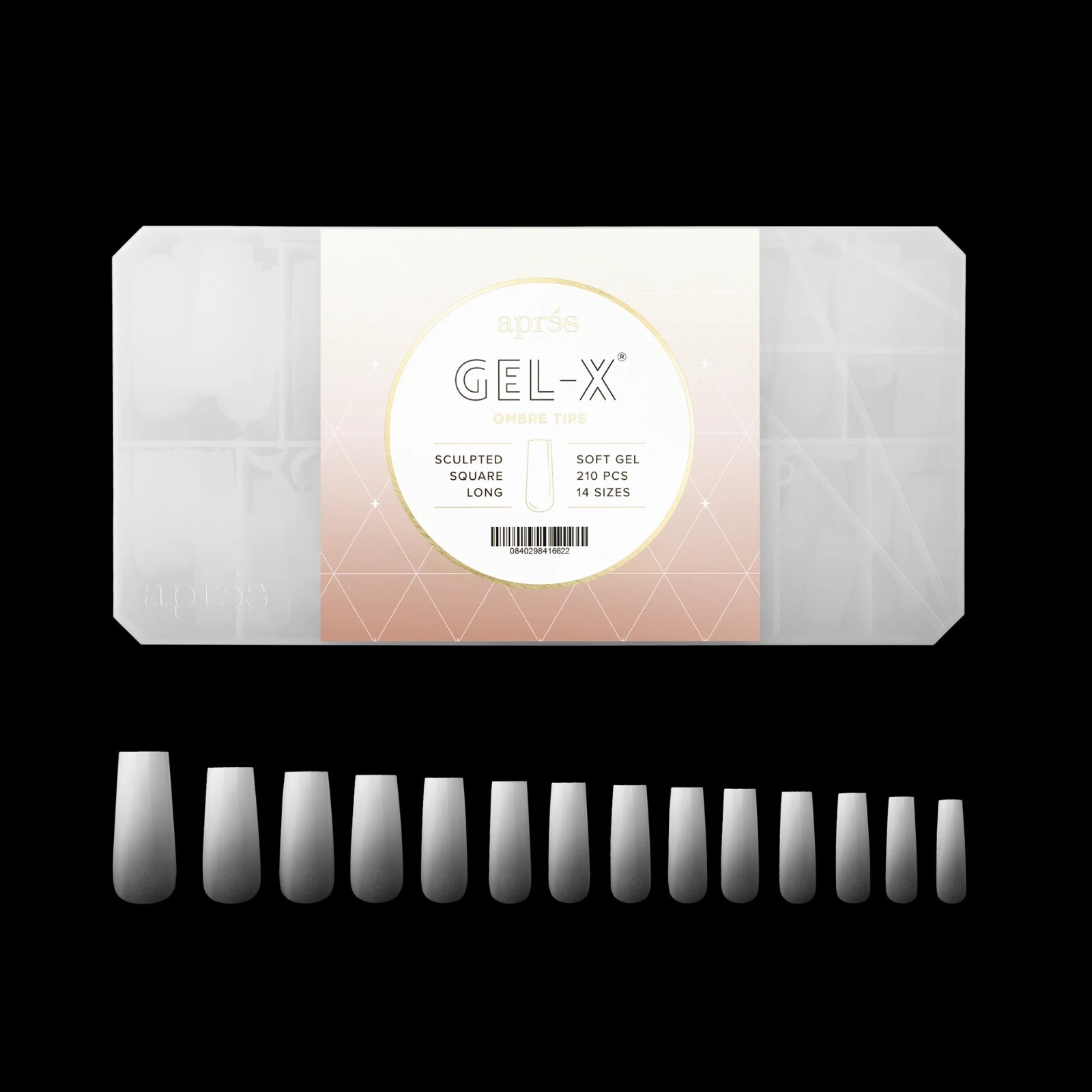 apres Gel-X Ombre Sculpted Square Long (Box of 210 Tips)