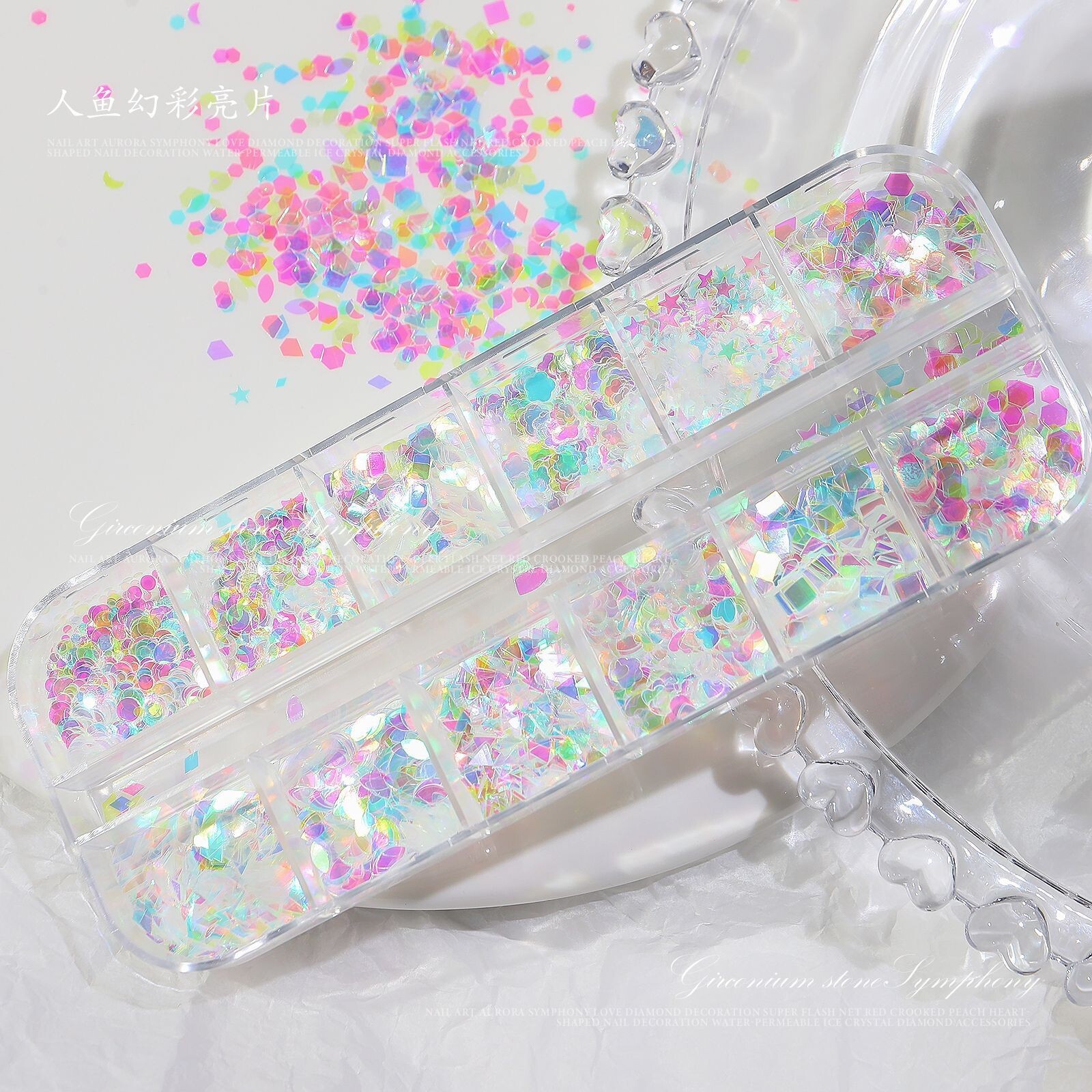 Nail Art Colorful Decoration Glitter Irregular Sequins Mermaid Flakes Nail Tips