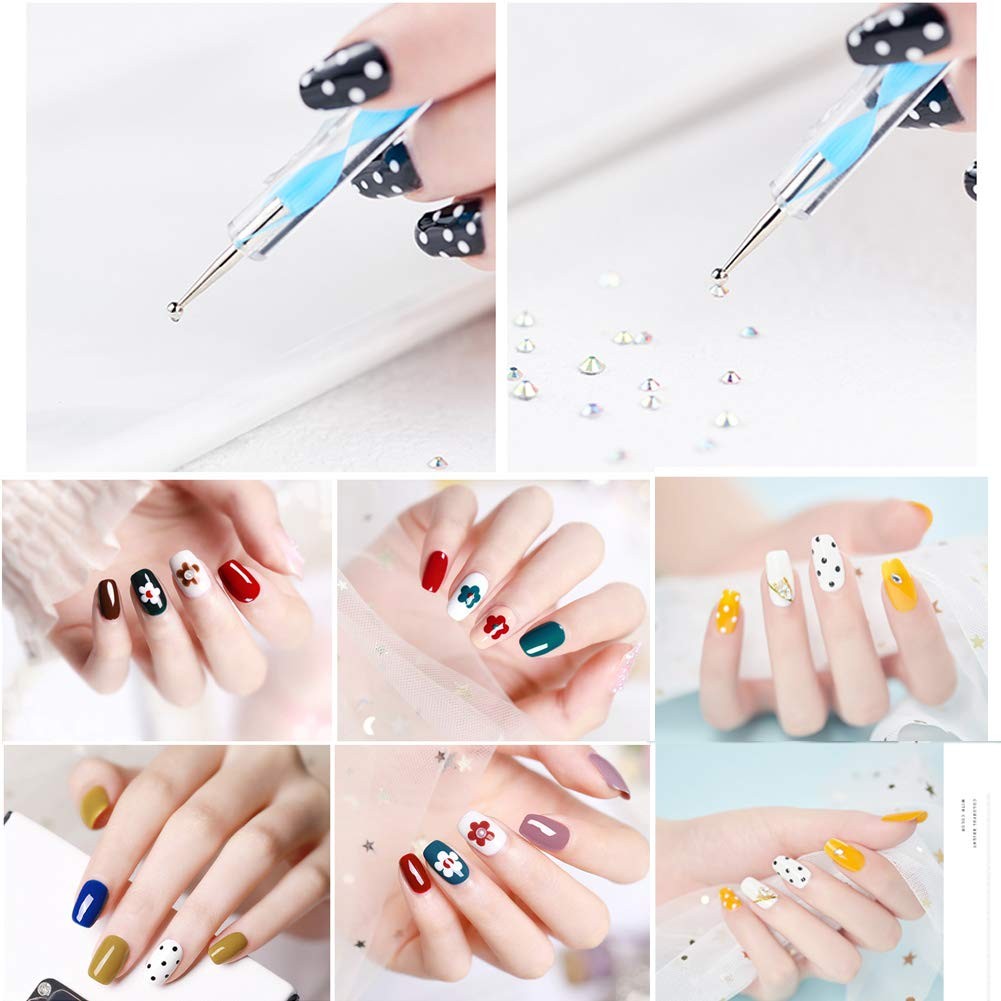 10Pcs Art Dotting Tools for Nail Art, Ball Tip Clay Tools Sculpting Pattern T…