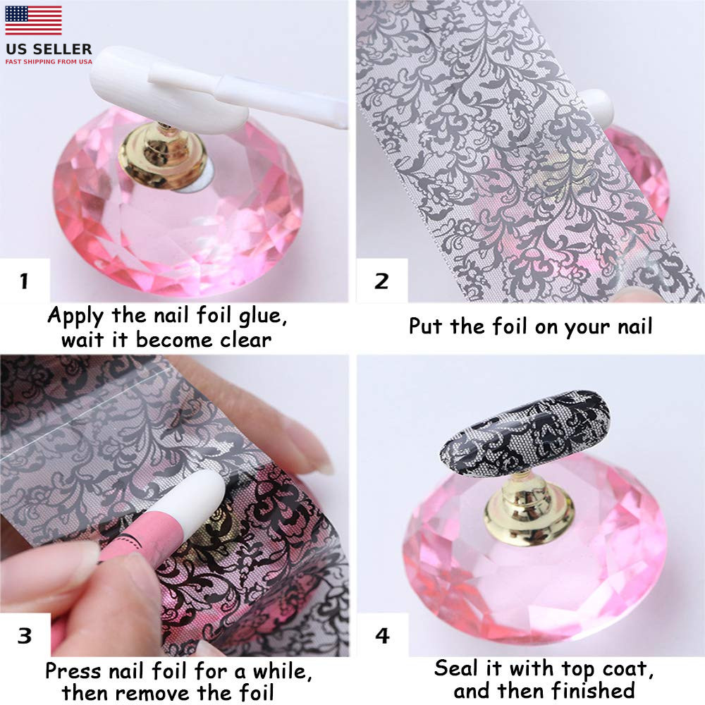 Starry Sky Nail Art Foil Transfer Stickers Decals Nail Art Film Colorful Starry