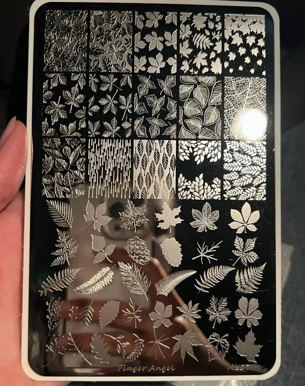 beautiful Nail Stamping Plates Autumn Winter Leaves Design Polish Stencil Nail