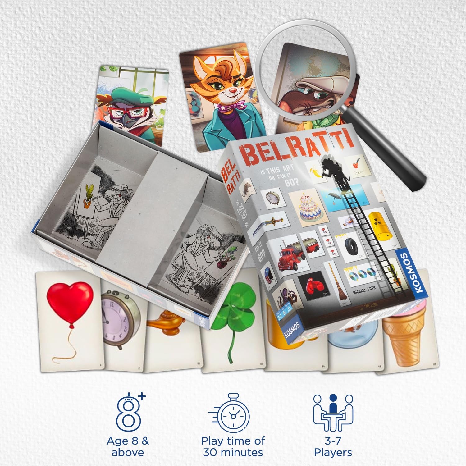 Belratti | Party Game | Family | 3-7 5.1 x 7.1 x 1.7 inches, Multicolor