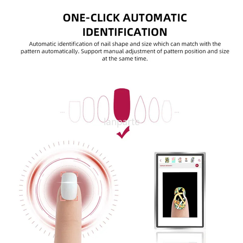 O’2NAILS Touch Screen Nail Printer Desktop Nail Art Printer Machine APP Pattern！