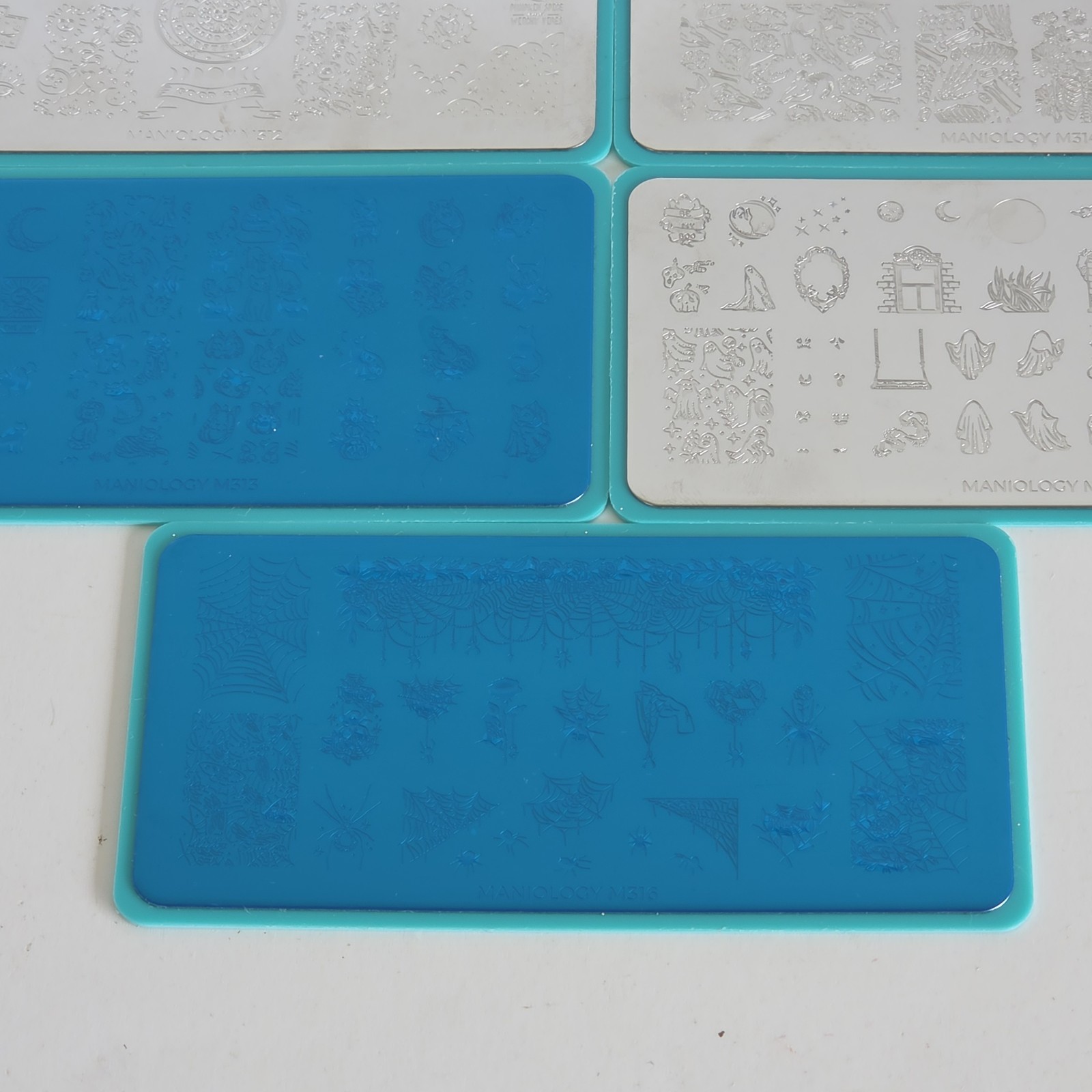 (5) Maniology M312, M313, M314, M315, M316 Nail Stamp Plates Lot Of 5 SEE PICS