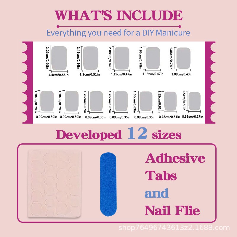 60Pcs-Short Shape Nude Classic Red French Tip Press on Nails Set