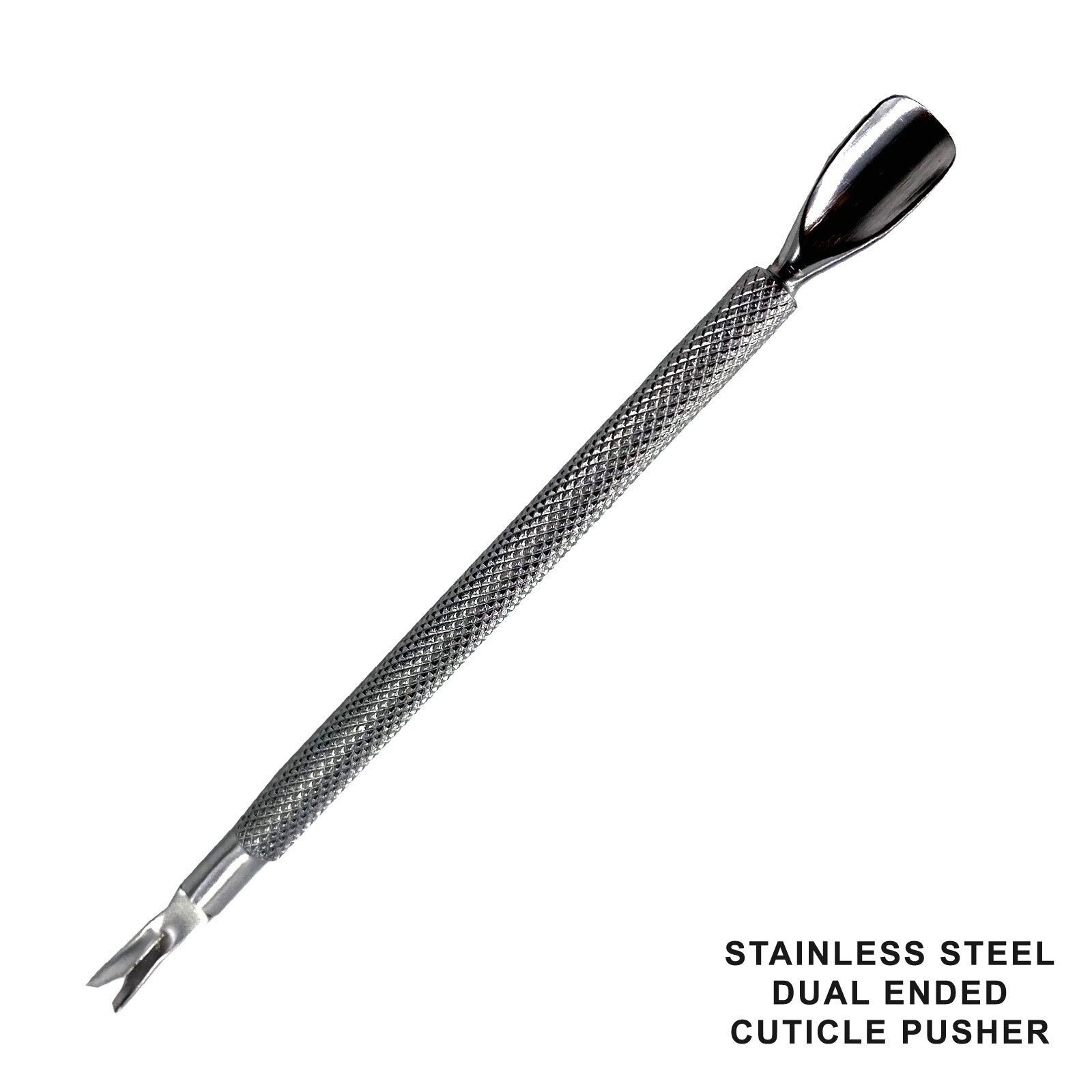 STAINLESS STEEL DOUBLE ENDED CUTICLE PUSHER NAIL CLEANER REMOVER MANICURE TOOL