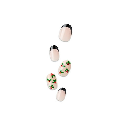 KISS imPRESS Press on Nails, Soft Glowing Snow, Beige, Short Oval, 30 Count NEW