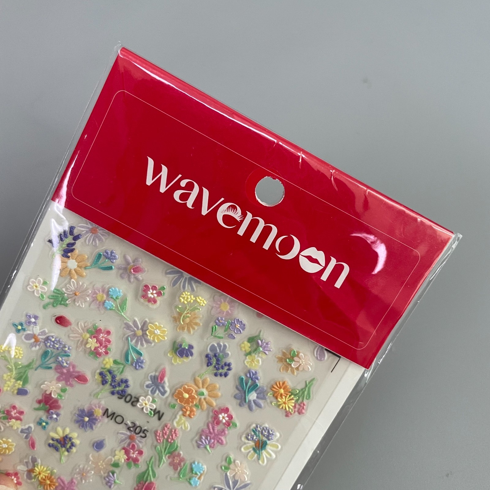 wavemoon Nail Art Stickers, Self-Adhesive Floral 5D Embossed Nail Art Stickers