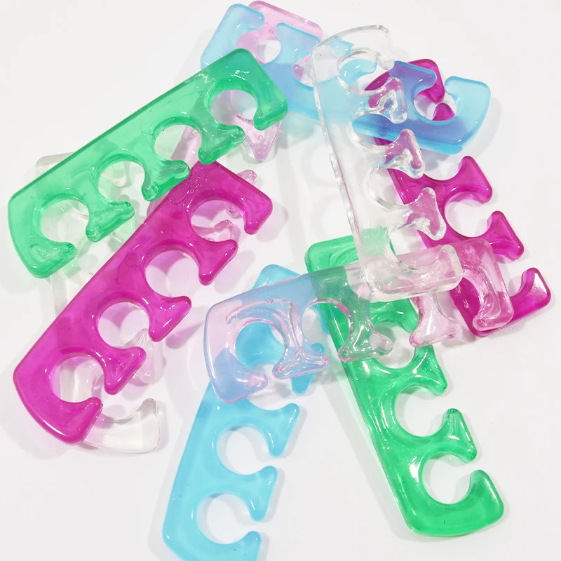 2Pcs (1Pair)Soft Silicone Finger Toe Separator Soft-Silicon 5 Colors Flexible Fi