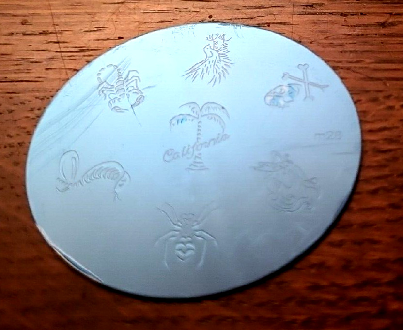 Konad M28 Stamping Nail Art Image Plate UNUSED California Palm Tree Spider