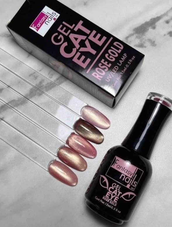 Fantasy Nails Cat Eye Rose Gold UV Gel 15ml
