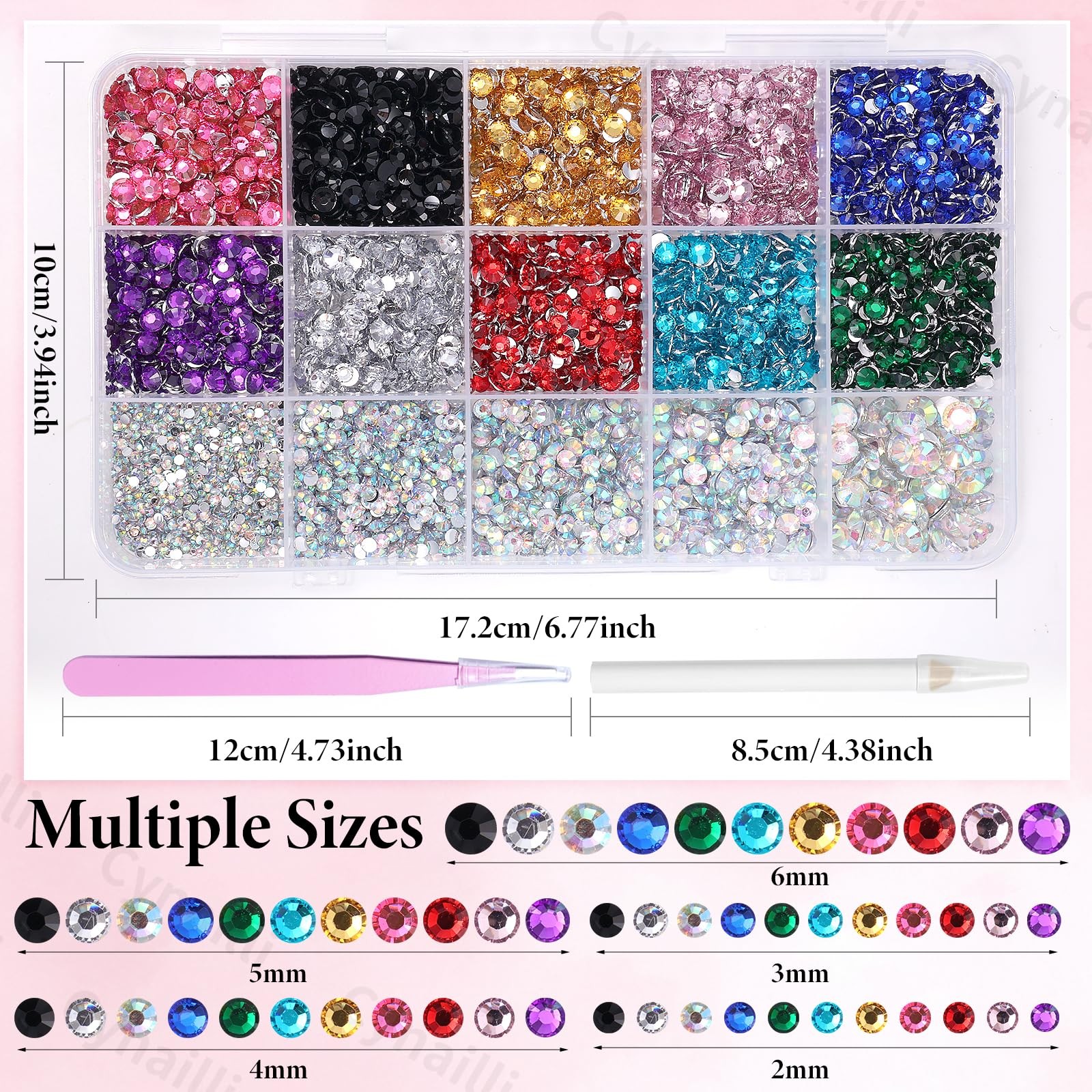 15000 Pcs Resin Rhinestones for Crafts, Colorful Jelly Resin Rhinestones for …