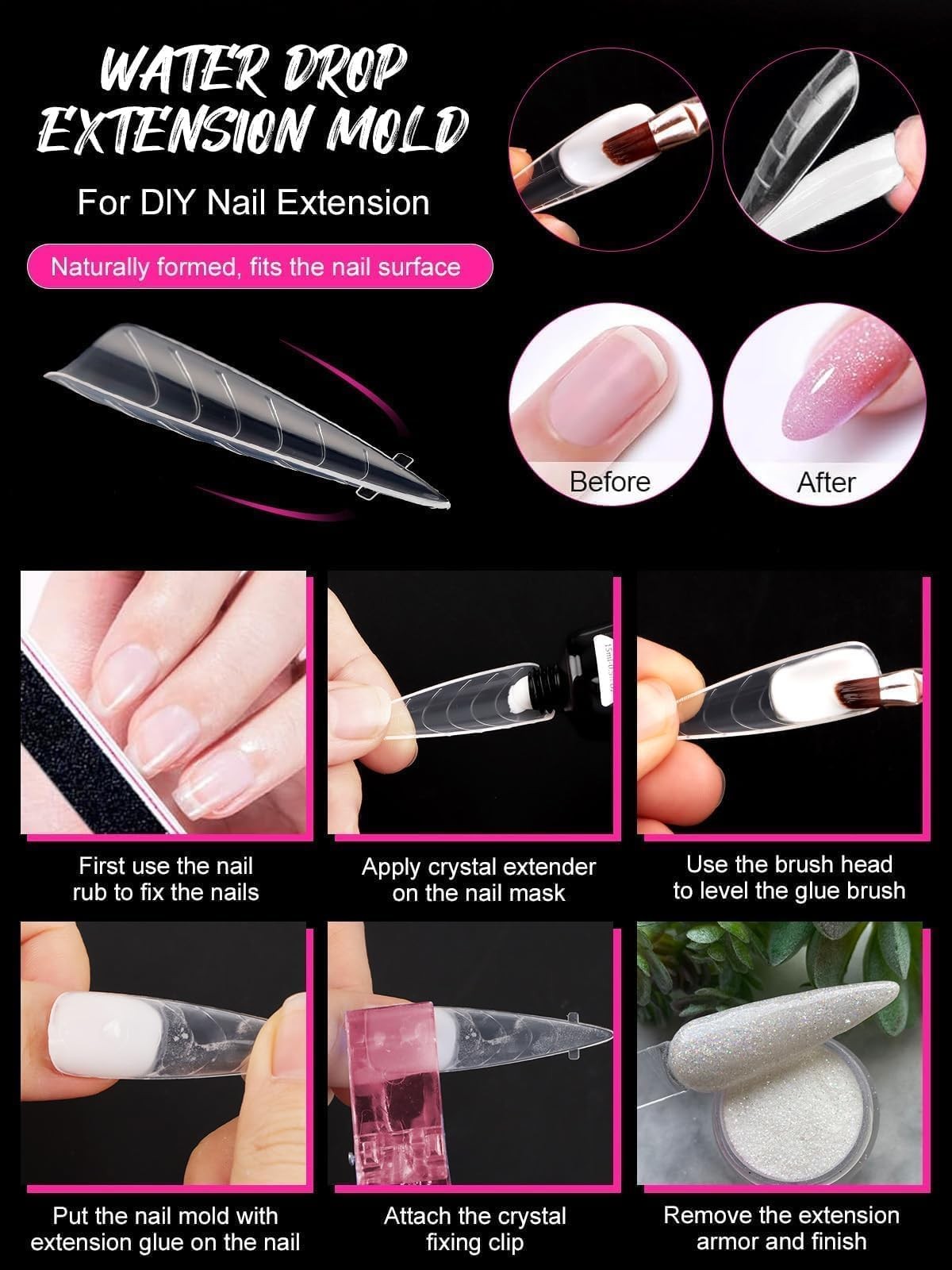 Poly Gel Dual Nail Forms for Finger and Toes