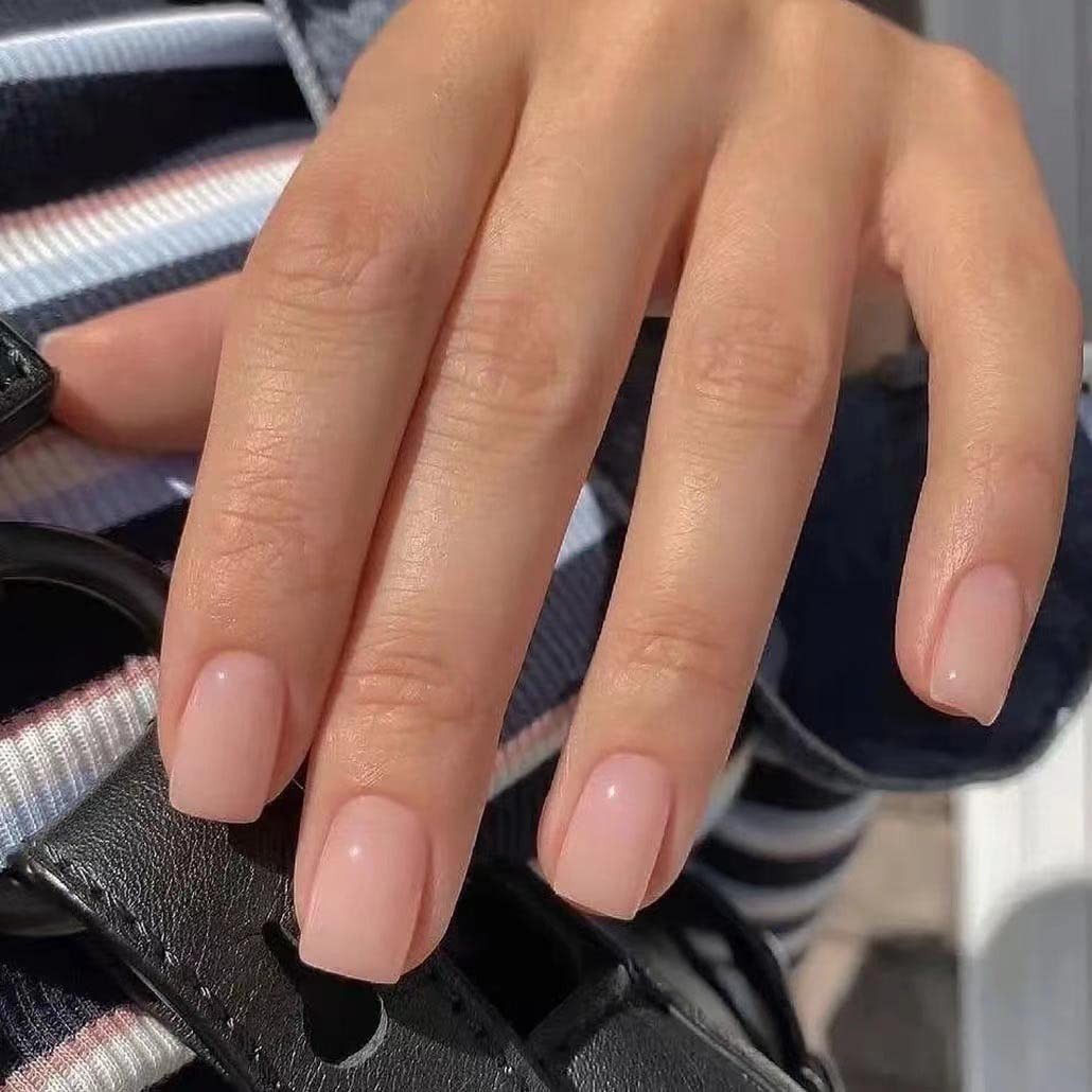 Versatile 24 Count Glossy Nude Acrylic Nails – Perfect for Parties and Gifting