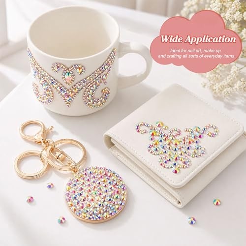 32000Pcs Resin Rhinestones 3mm Jelly AB 28Colors for Bedazzling Glitter Kit