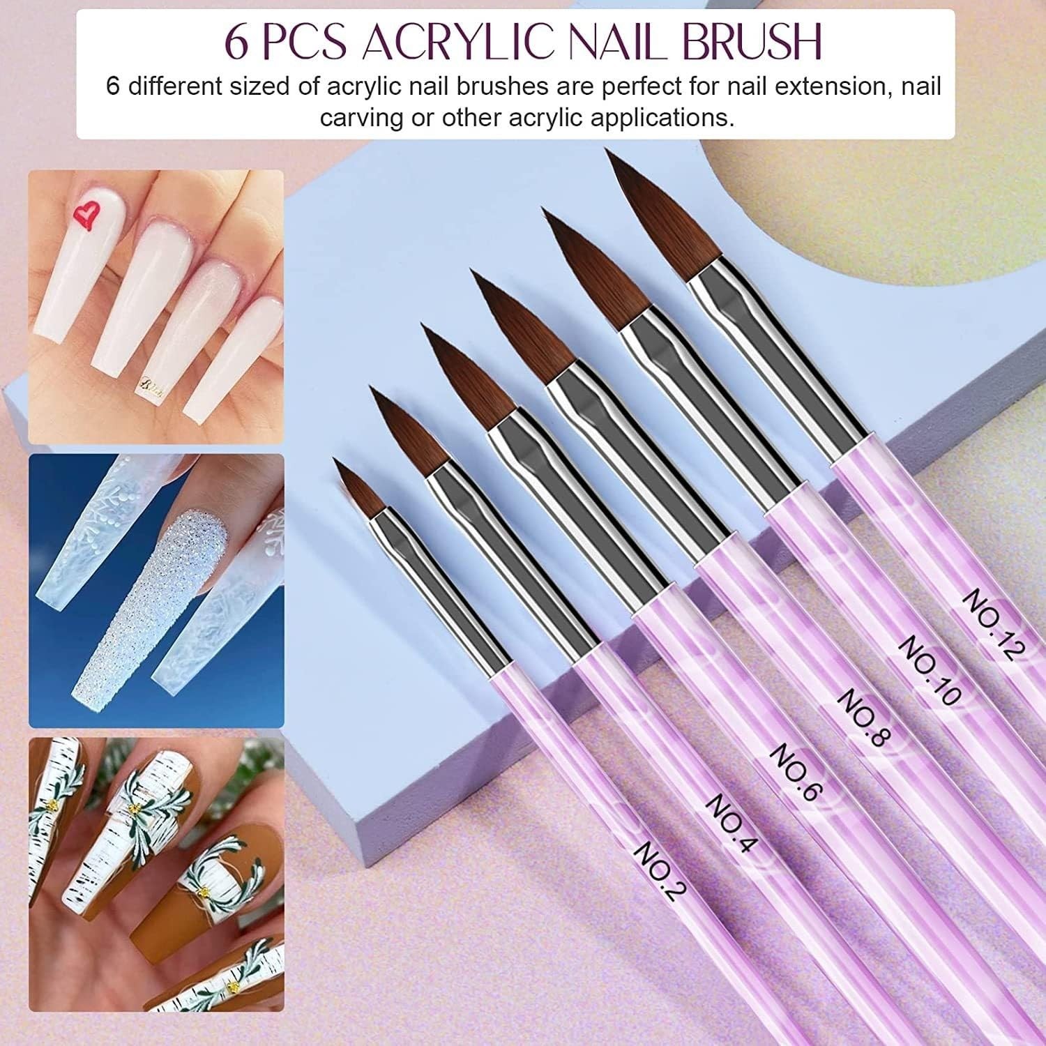 28PCS Nail Art Brush Set – Acrylic Gel Brushes, Liner & Dotting Tools, Manicure
