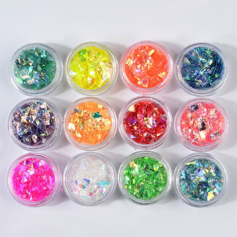 Irregular Nail Flakes Candy Glass Paper Nail Glitter Sequins Paillette DIY Decor